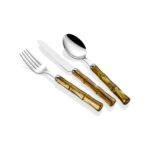 Rivadossi Bamboo Zeytin Yeşili 24 Parça Çatal Bıçak Seti