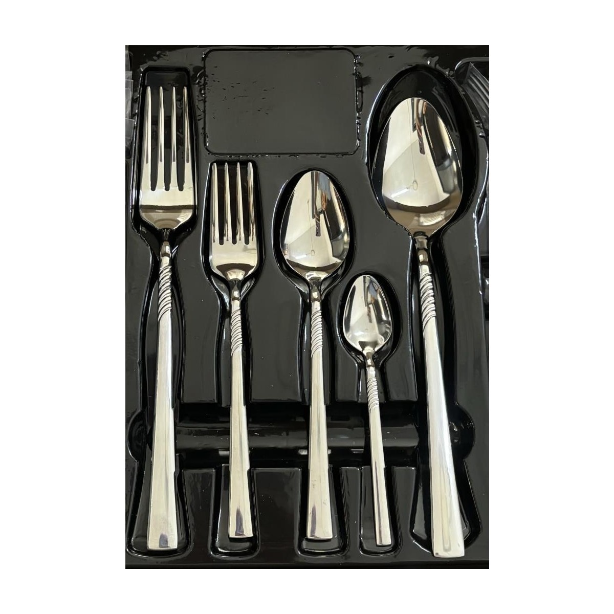 110000791760020.jpg Arsel Arsel-Nergis Milas Sade 30 Parça 6 Kişilik Çatal Kaşık Seti - Görsel 1