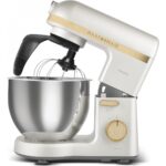 Karaca Mastermaid Chef Pro Standlı Mikser 1500W Çift Kollu Zero Side Tech Geniş Kapasiteli Paslanmaz Çelik Kase