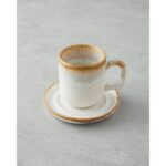 English Home Alicent Seramik 4 Parça 2 Kişilik Double Kahve Fincan Takımı 150 ml Krem - Görsel 3