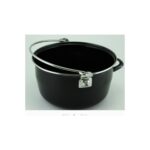 Ebruli Emaye 30 cm 10 Litre  Vintage Mega Boy Emaye Süt Yoğurt  Güveç Reçel Konserve Tencere  Kamp Reçel Pan Maslin Kavurma Sos Tencere - Görsel 2