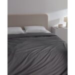 Madame Coco Manon King Size  Pamuk Ranforce Düz Nevresim - Antrasit - Görsel 2