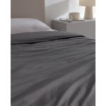 Madame Coco Manon King Size  Pamuk Ranforce Düz Nevresim - Antrasit - Görsel 3