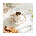 Nehir Tutku 6 Kişilik 12 Parça Porselen Kahve Fincan Takımı