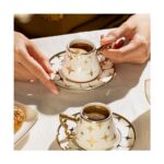 Nehir Tutku 6 Kişilik 12 Parça Porselen Kahve Fincan Takımı - Görsel 2