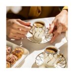 Nehir Dora 6 Kişilik 12 Parça Porselen Kahve Fincan Takımı - Görsel 2