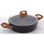 Bonera Vogue 28cm Ahşap Kulp Detaylı Granit Tekli Karnıyarık Tenceresi