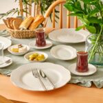 Bella Maison Clover Porselen 26 Parça 6 Kişilik Kahvaltı Takımı Silver