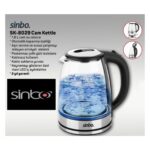 Sinbo 1,8 Litre Cam Su Isıtıcı - Paslanmaz Çelik Gizli Rezistans, Otomatik Kapanma Özelliği, Mavi LED Işıklı, Enerji Tasarruflu - Görsel 3