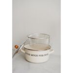 Dekorz Dükkan Mood Emaye Kızartma Tenceresi (Krem Renk) - Görsel 2