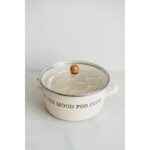 Dekorz Dükkan Mood Emaye Kızartma Tenceresi (Krem Renk) - Görsel 3