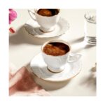 Nehir Nazenin 6 Kişilik 12 Parça Porselen Kahve Fincan Takımı - Görsel 3