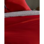 Madame Coco Delit Tek Kişilik %100 Pamuk Baskılı Saten Nevresim Takımı - Kırmızı - Görsel 3