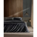 Madame Coco Vachel Tek Kişilik %100 Pamuk Baskılı Saten Nevresim Takımı - Antrasit