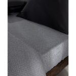 Madame Coco Vachel Tek Kişilik %100 Pamuk Baskılı Saten Nevresim Takımı - Antrasit - Görsel 3