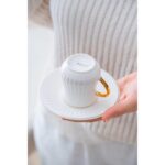 Acar Lena 6 Kişilik Beyaz Kahve Fincanı Takımı - 90 ml - Görsel 5