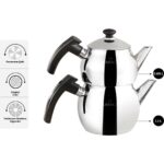 Karaca Adelya İndüksiyon Tabanlı Mini Boy Siyah Çaydanlık Takımı - Görsel 5