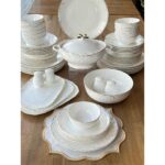 Rossev Yemek Takımı Tıffany Golda 58 Parça 12 Kişilik