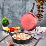 Polochef Döküm Granit 28 cm Kapaklı Derin Tava Siyah