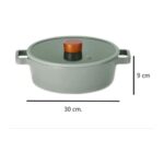 Neoflam Fika Alüminyum Döküm 30 cm Gri Sığ Tencere - Görsel 2