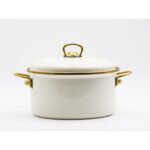 Bonera 20cm Krem Emaye Deri̇n Tencere