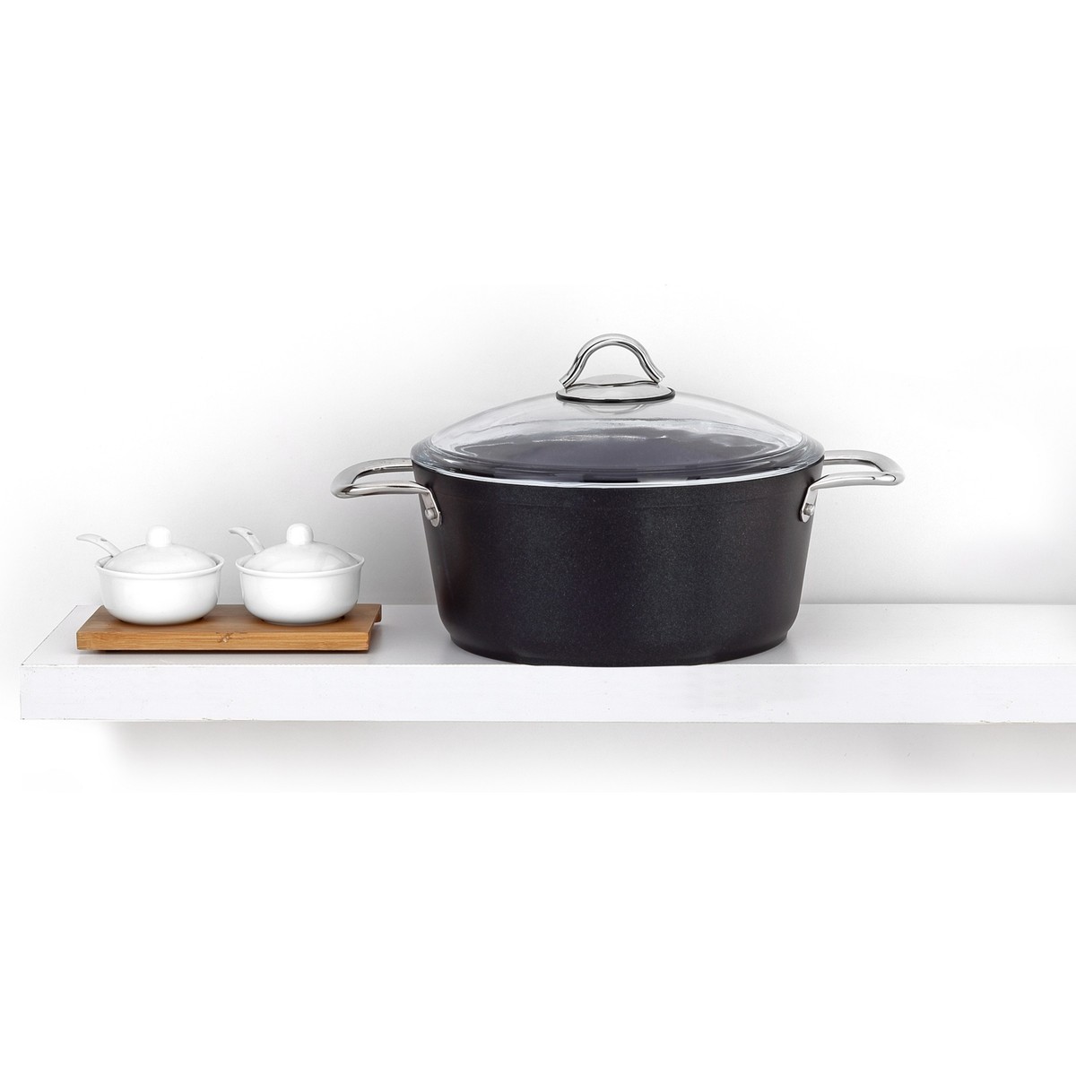 110000802181128.jpg Bonera Pro-Plus 24cm Tekli Titanyum Kaplama Tencere - Görsel 1