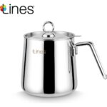 Lines Paslanmaz Çelik Inox Kaplama 13 cm 2 Litre Kızartma Tenceresi Seti – Isıya Dayanıklı ve Şık Tasarım - Görsel 2