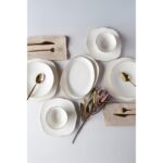 Kütahya Porselen Vilya Altın File 51 Parça 12 Kişilik Bone Porselen Yemek Takımı - Görsel 2