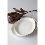 Kütahya Porselen Vilya Altın File 51 Parça 12 Kişilik Bone Porselen Yemek Takımı - Görsel 4