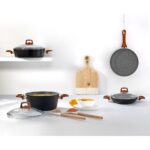 Bonera Vogue 28cm Ahşap Kulp Detaylı Granit Tekli Karnıyarık Tenceresi - Görsel 2