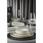 Kütahya Porselen Moderna Platin File 26 Parça 6 Kişilik Bone Porselen Yemek Takımı - Görsel 2