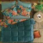 Puffy Elody Çift Kişilik Threefy Uyku Seti - Petrol