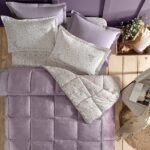 Puffy Alyson Tek Kişilik Threefy Uyku Seti - Kül Moru