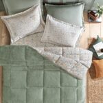 Puffy  Puffy Alyson Çift Kişilik Threefy Uyku Seti - Yeşil