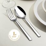 Nehir Deniz Sade 12 Kişilik 60 Parça Kutulu Çatal Kaşık Takımı - Görsel 2