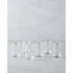 English Home Glint Cam 6'lı Kahve Yanı Bardak 125 ml Gold