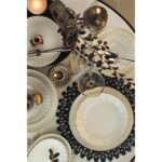 Kütahya Porselen Luz Form Platin File 52 Parça 12 Kişilik Bone Porselen Yemek Takımı