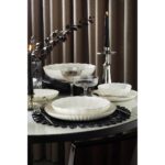 Kütahya Porselen Luz Form Platin File 52 Parça 12 Kişilik Bone Porselen Yemek Takımı - Görsel 3