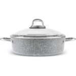 Karaca Biogranit Shen Karnıyarık Tencere 26 cm Granit Kaplama Gri Renkli Tekli Tencere