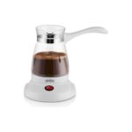 Sinbo Elektrikli Cam Cezve - 500 ml, 5 Fincan Kapasitesi, Hızlı Kaynatma Özelliği, Isıya Dayanıklı, Şık Beyaz Tasarım