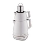 Korkmaz A332-5 Demiks Elektrikli Çaydanlık Vanilya/krom - Görsel 3