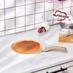 Karaca Mutfaksever Biogranit Döküm 26 cm Granit Kaplama Krem Renk Tek Parça Krep Tava