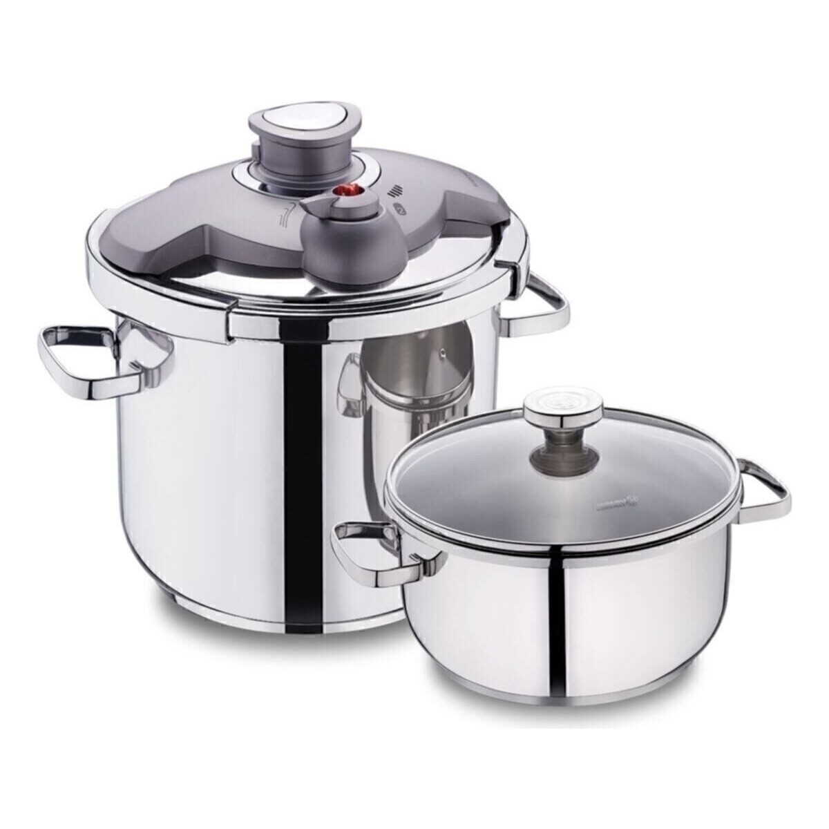 110000807326776.jpg Korkmaz Aqua 4 Parça Düdüklü Tencere Seti - Görsel 1