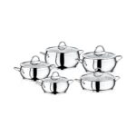 Eternıa Aqua 10 Parça Çelik Tencere Seti(16-18-20-22-24)