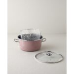 English Home Sartagi Emaye Kızartma Tenceresi 22 cm Gül Kurusu - Görsel 2