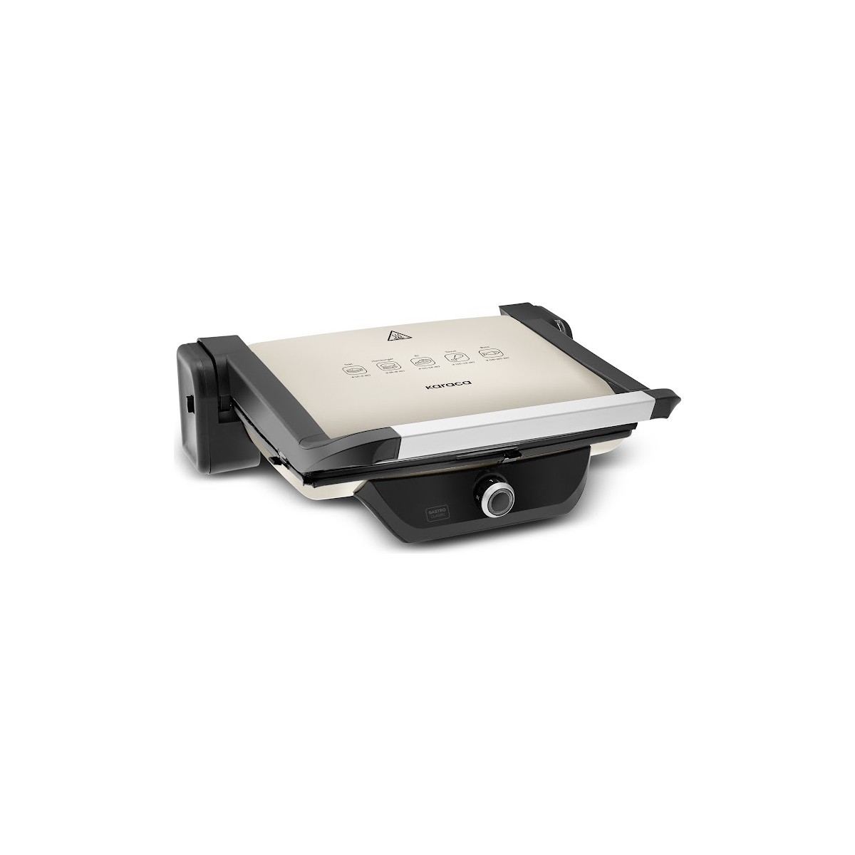 110000808471315.jpg Karaca Gastro Classic Izgara Ve Tost Makinesi Matte Cream 6 Dilim Kapasiteli - Görsel 1