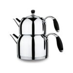 Korkmaz Flora Maxi 2 lt Paslanmaz Çelik Çaydanlık Seti - Enerji Tasarruflu Solar Base