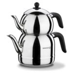 Korkmaz Retro Siyah Çaydanlık Takımı 2.5 lt