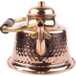 Zinnun Bakır Klasik Kulplu Tek Alt Zinnun 2lt Çaydanlık