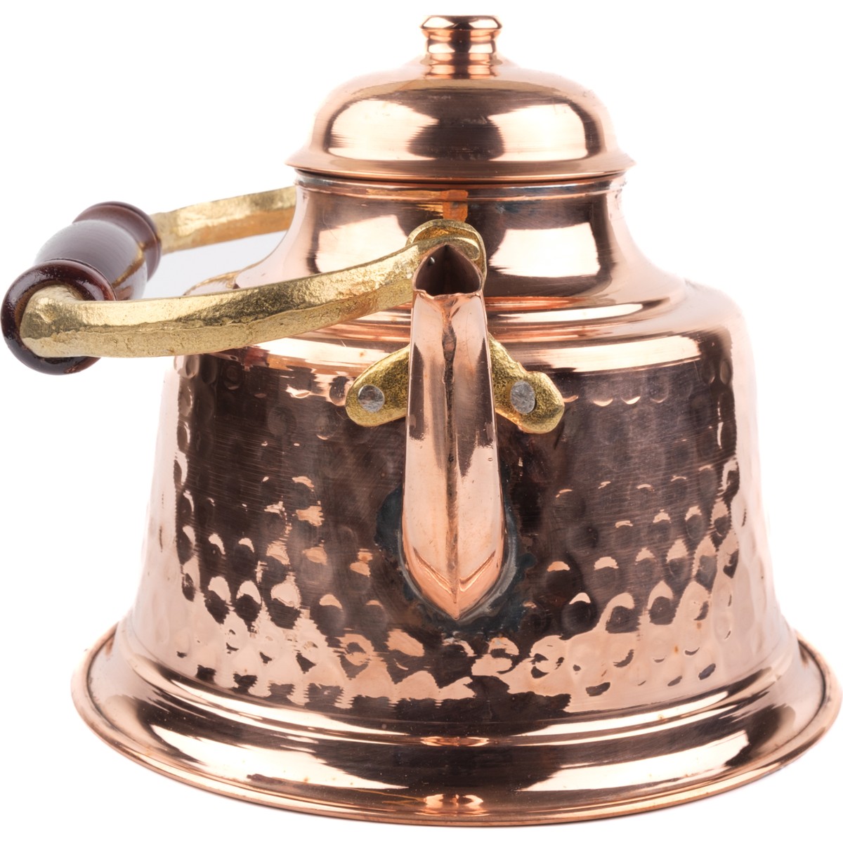 110000808759197.jpg Zinnun Bakır Klasik Kulplu Tek Alt Zinnun 2lt Çaydanlık - Görsel 1